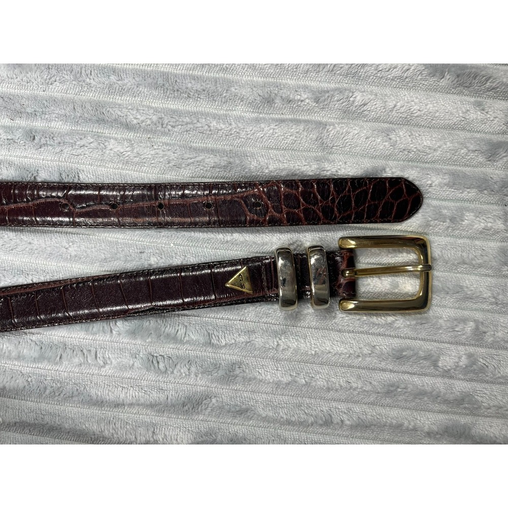 Guess Jeans Geniune Leather Youth Size M Belt Made In USA Vintage Thin 1" 35.5"